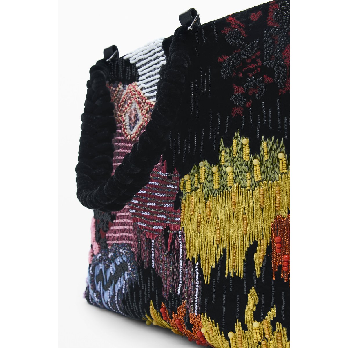 Sac à bandoulière moyen avec perles multicolore, DESIGUAL