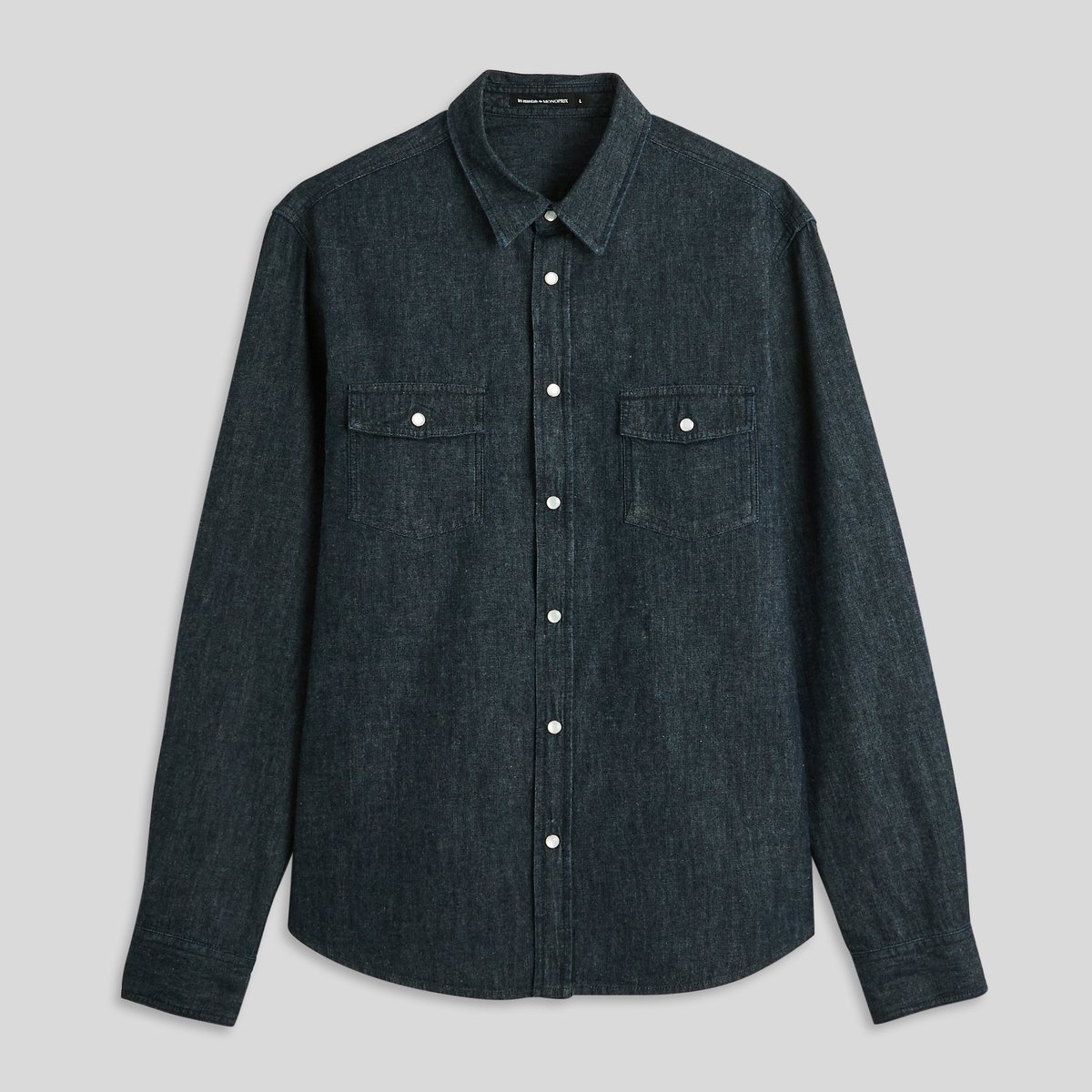 Chemise denim en coton BIO GOTS brut, MONOPRIX