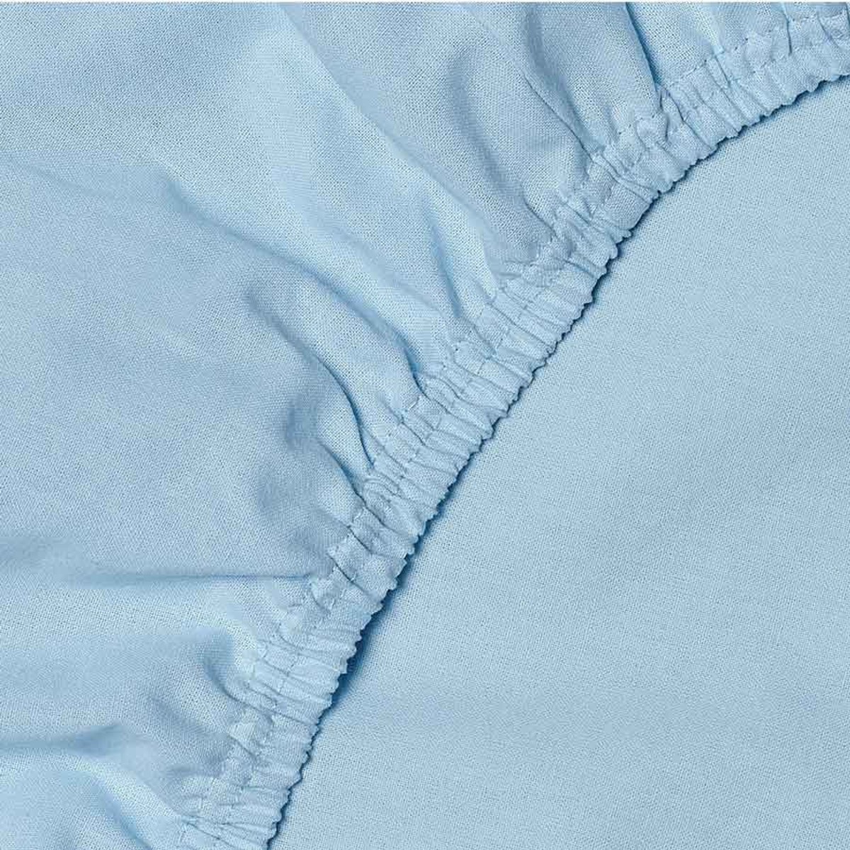 Drap-housse en coton, Coton uni MAISON SEVIRA bleu ciel, SEVIRA KIDS