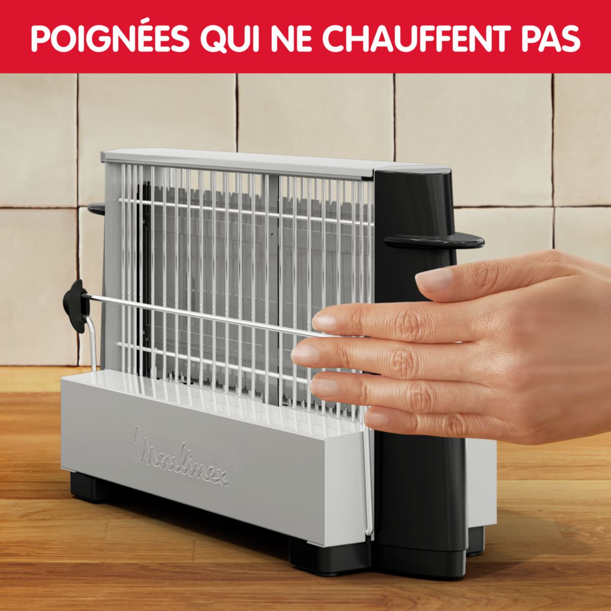 Grille pain A15453 noir bicolore, MOULINEX