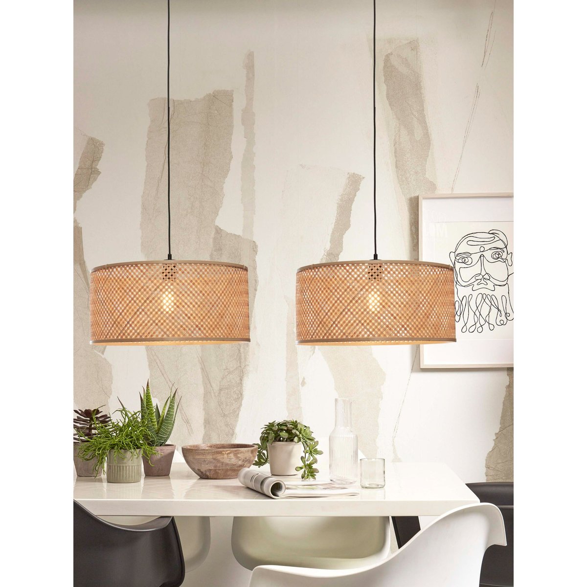 Lampe Suspendue Bambou JAVA naturel, GOOD & MOJO