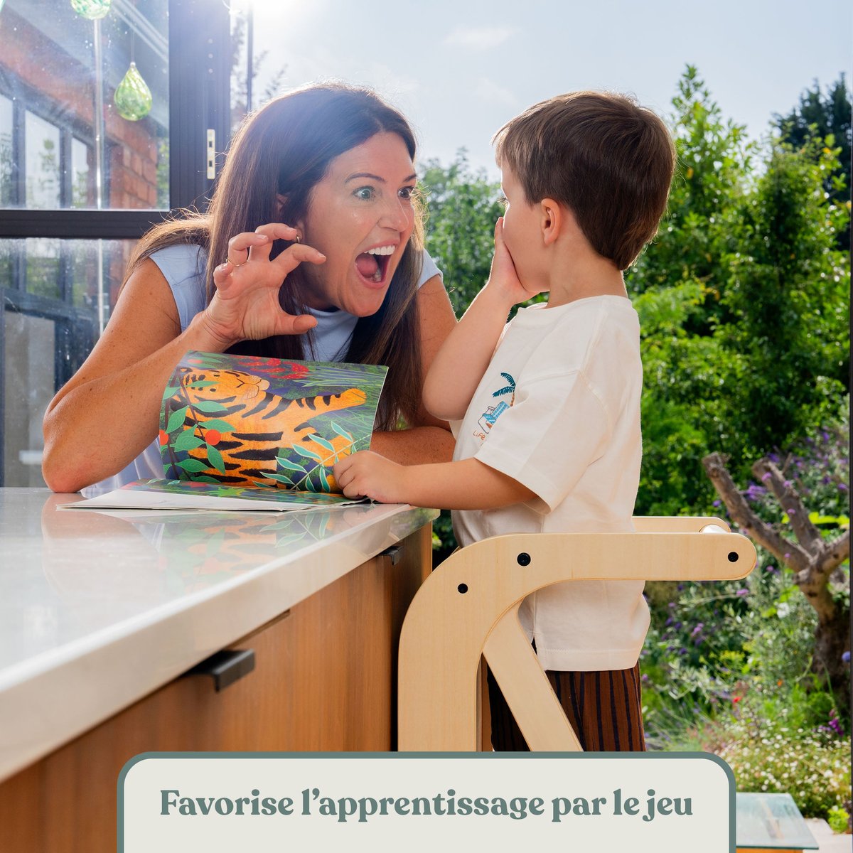Tour d'apprentissage et tableau marron - blanc, ACTIVE TOTS