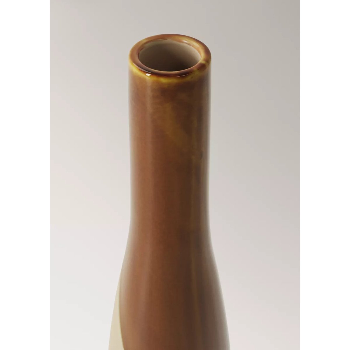 Vase 100 % grès bicolore marron, MANGO HOME
