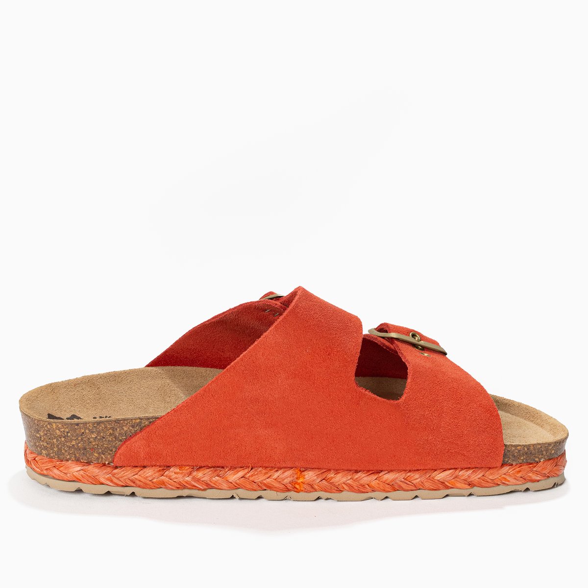 Sandales en cuir suédé ATLAS orange, BAYTON
