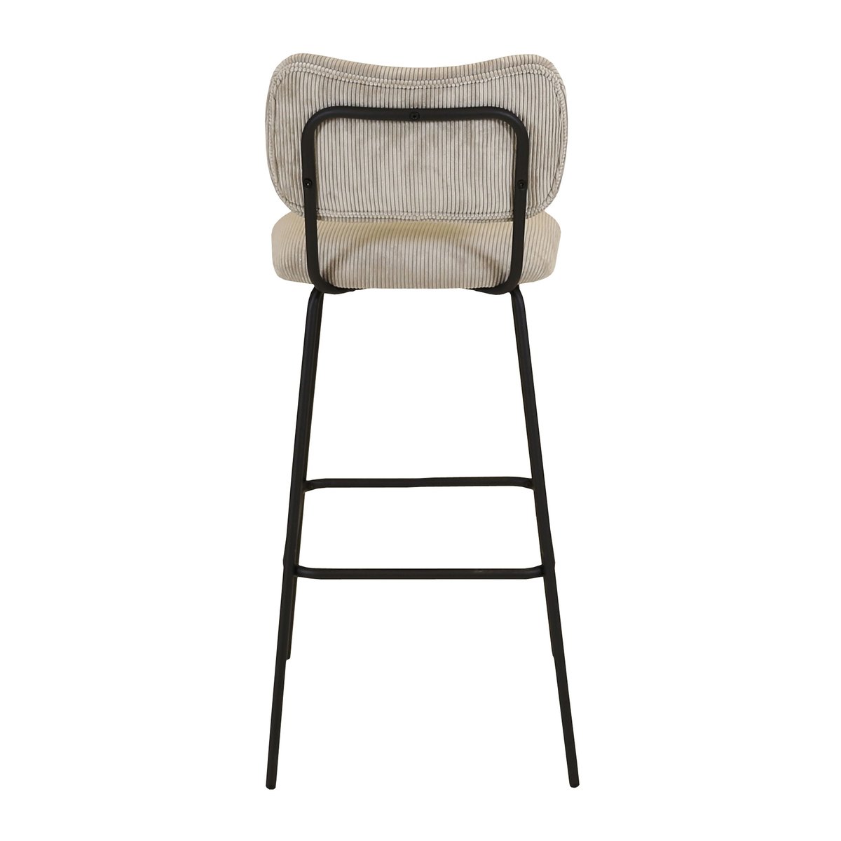 Chaise de bar velours côtelé  SEMA gris clair, ZAGO