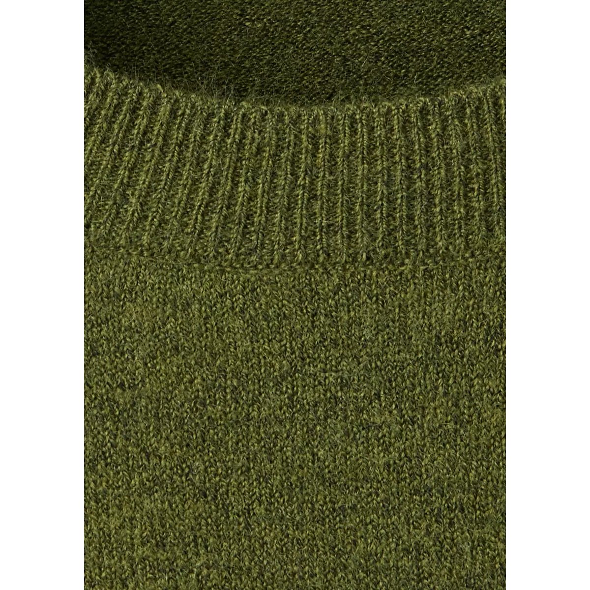 Pull en maille à manches courtes vert, MANGO