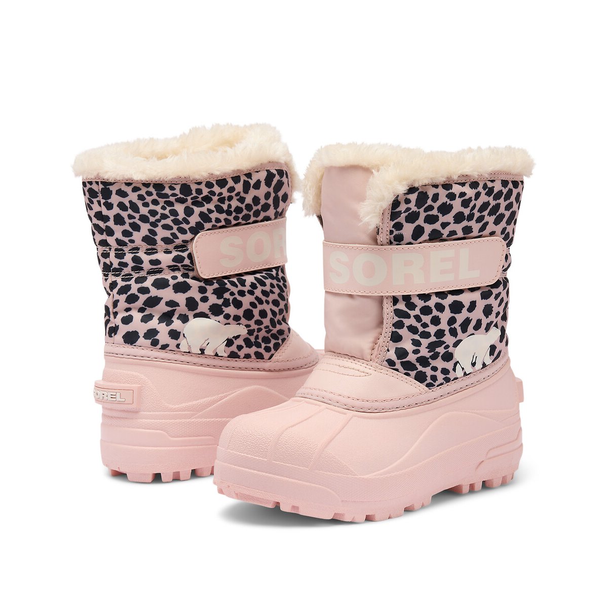 Boots après-ski fourrées imperméables SNOW COMMENDER rose, SOREL