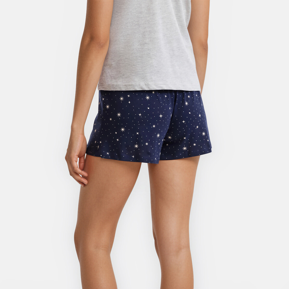 Pyjashort imprimé, en coton imprimé constellation, SO'HOME