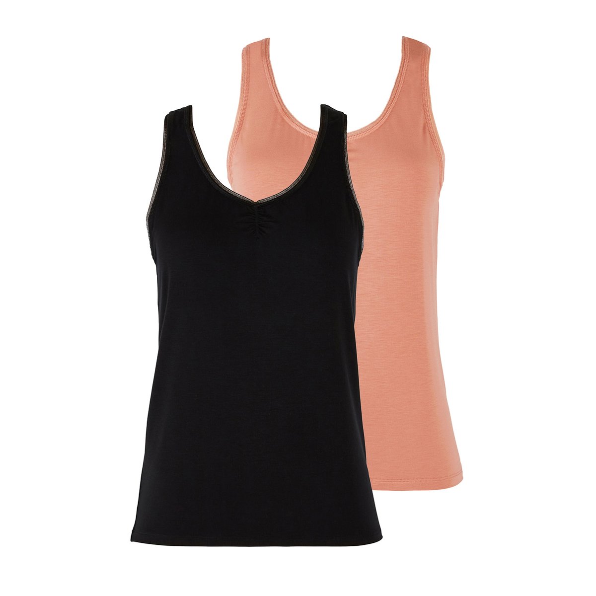 Lot de deux débardeurs thermiques CHILL noir&rose, SANS COMPLEXE