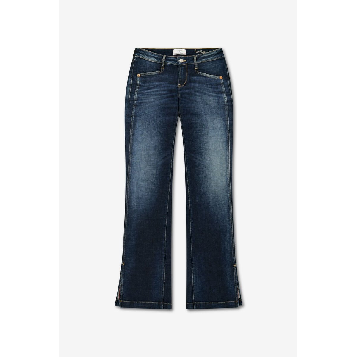 Jeans flare , longueur 34 blue, LE TEMPS DES CERISES