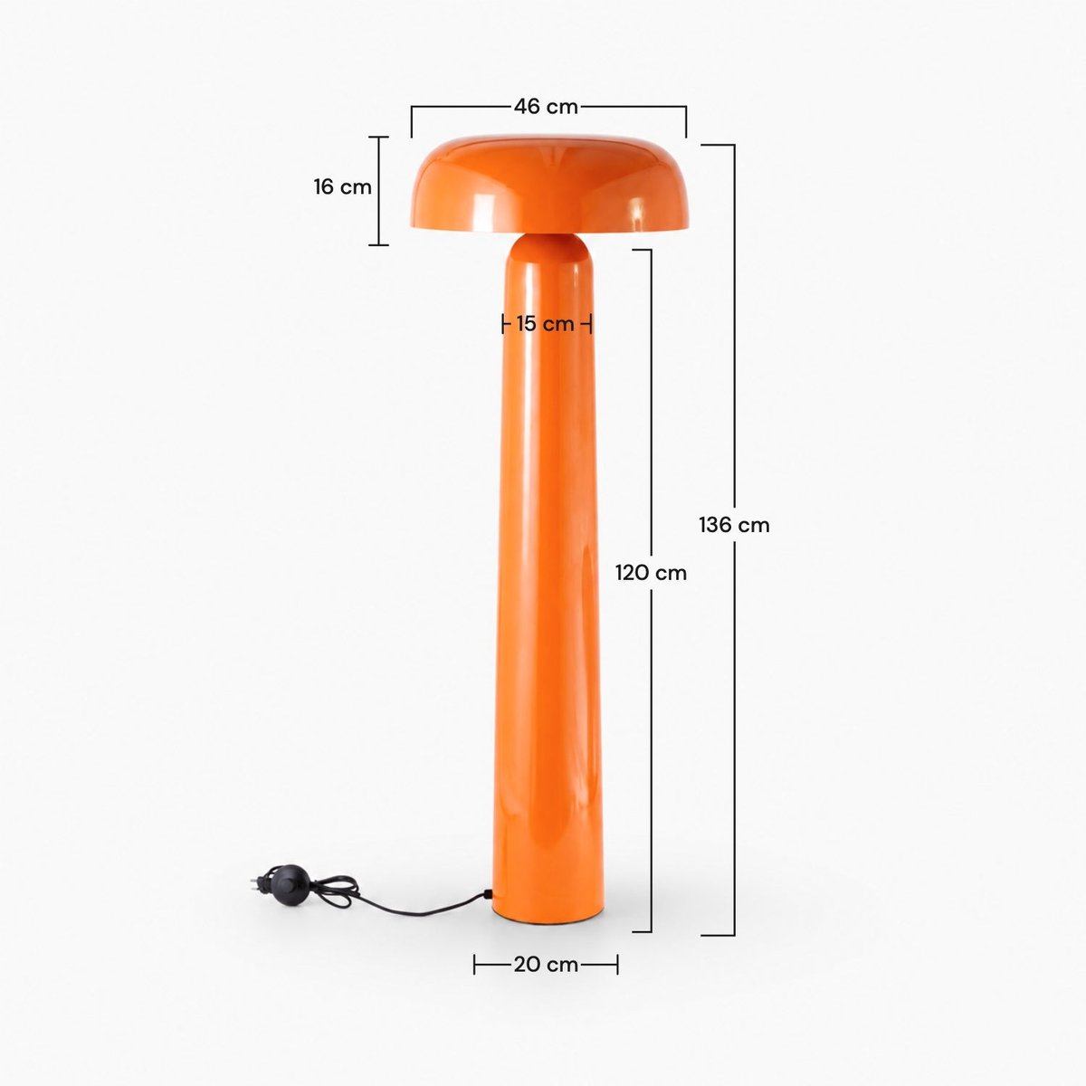 Lampadaire Livia - LIVIA orange, MAISON PAVANE