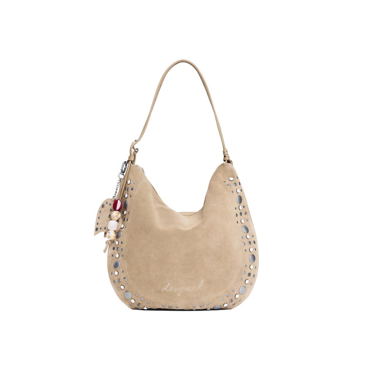 Sac à clous moyen marron, DESIGUAL
