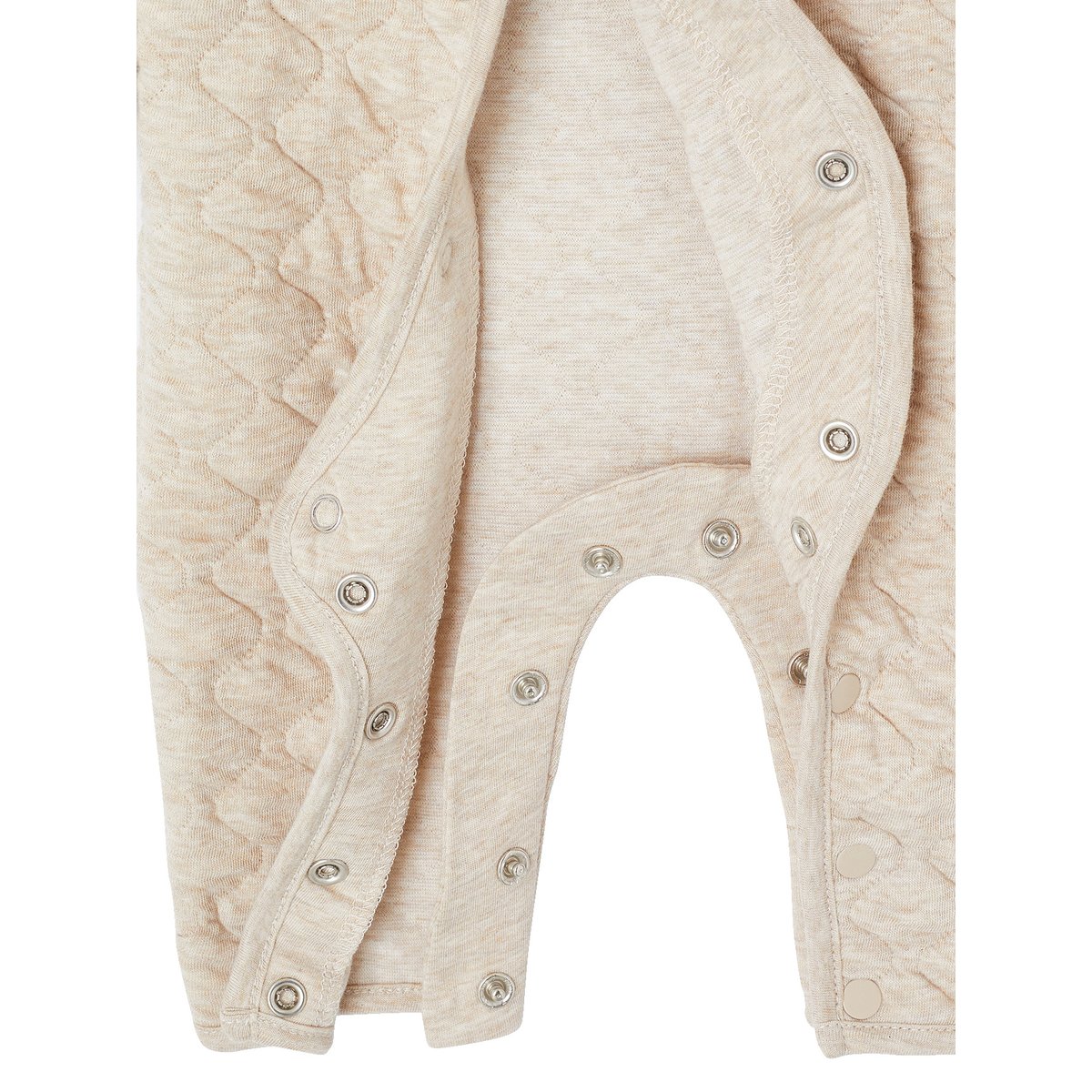 Combipilote bébé en jersey beige chiné, VERTBAUDET