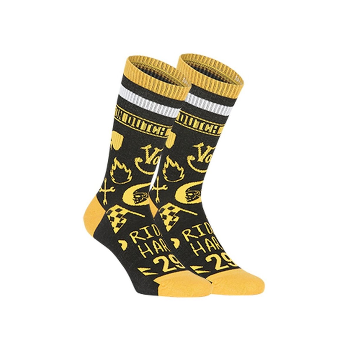 Lot De 2 Paires De Chaussettes Tennis jaune/noir, VON DUTCH