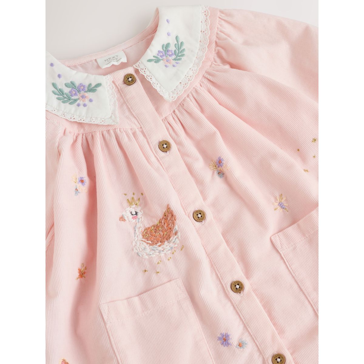 Robe à col tissée et collant pour bébé souris fée rose, NEXT