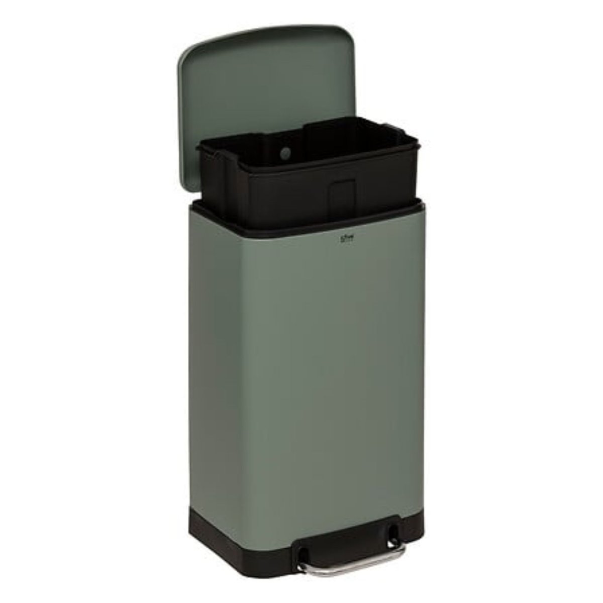 Poubelle de cuisine à pédale 30L avec frein de chute ARIANE vert, 5FIVE SIMPLY SMART