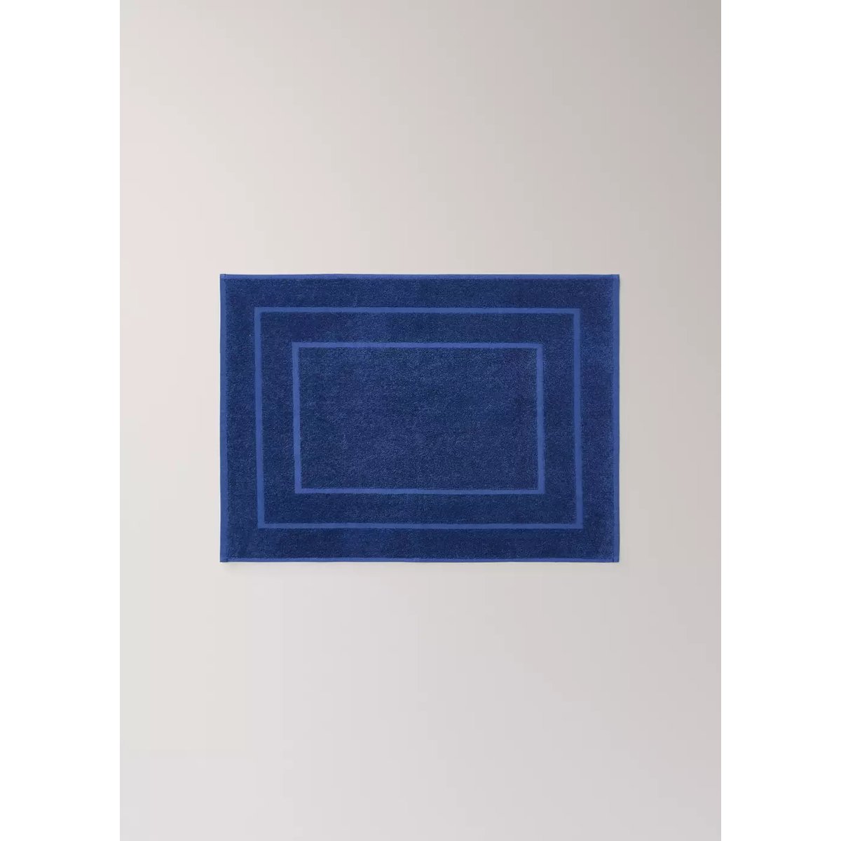 Tapis de bain coton haute absorption bleu nuit, MANGO HOME