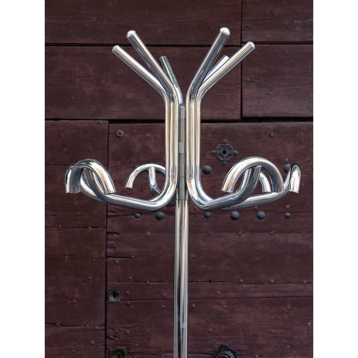 Porte-manteau vintage 70's en métal chromé Max N°471 - Bon état argenté, DEBONGOUT