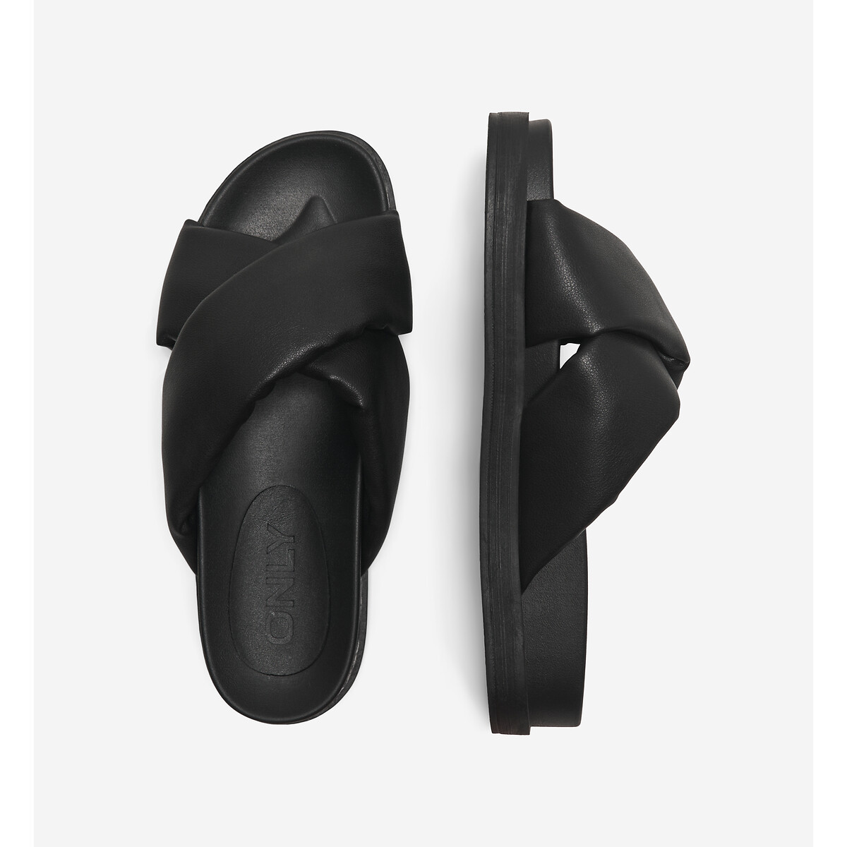 Mules croisées Minnie noir, ONLY SHOES