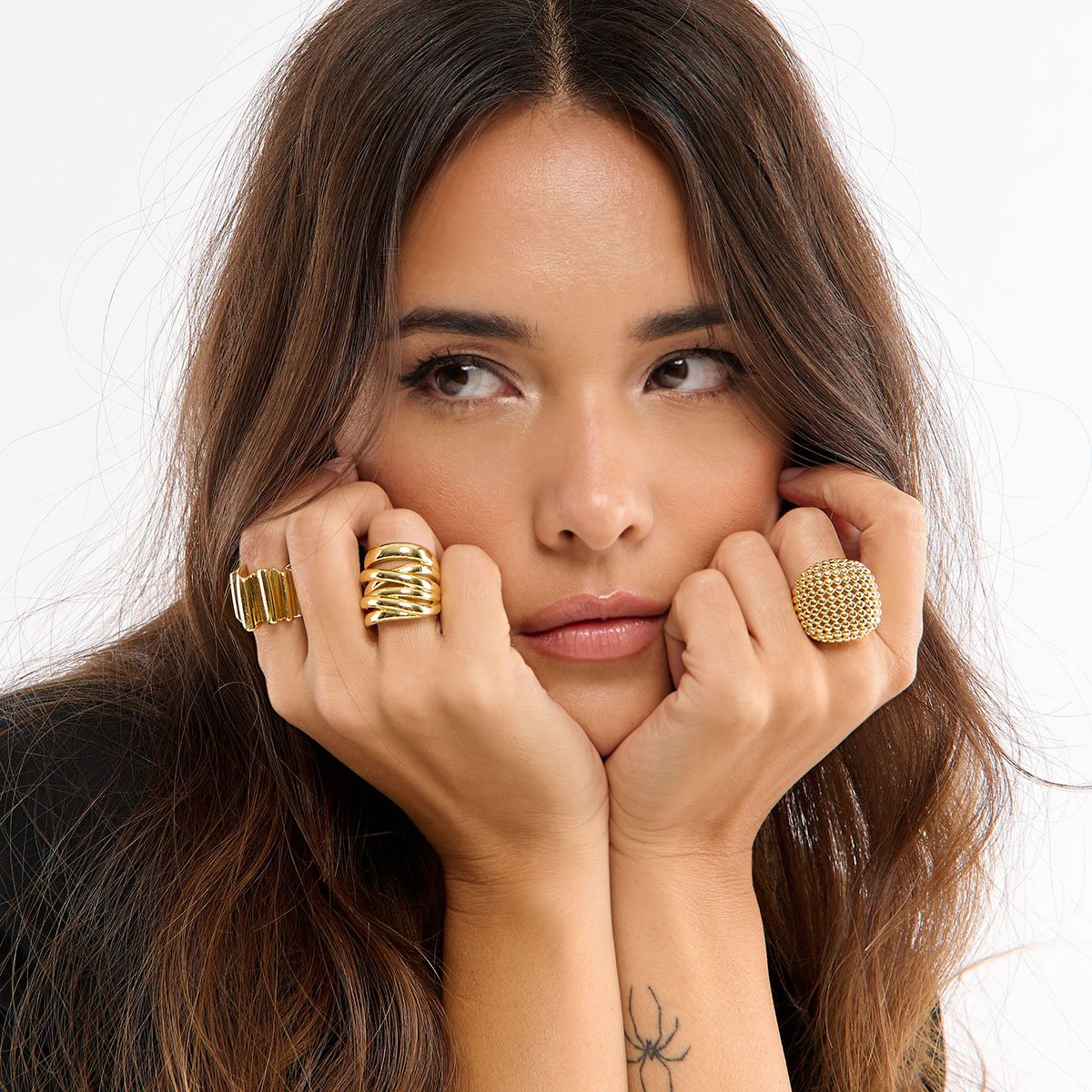 Bague graphique MELIDA doré, HIPANEMA