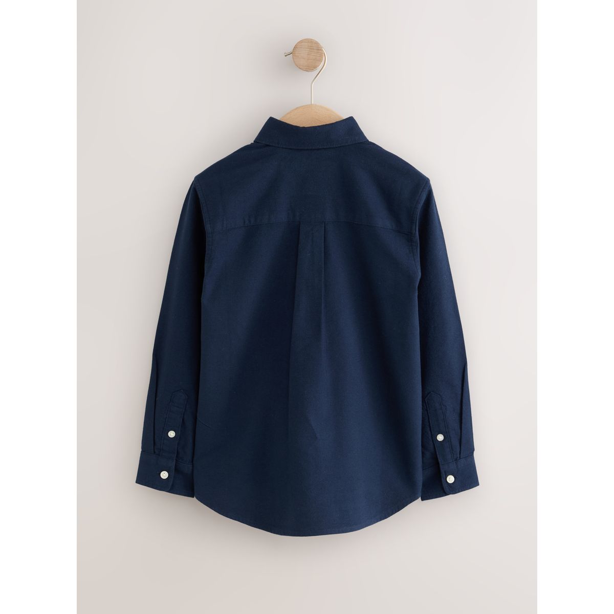 Chemise oxford à manches longues brossée bleu marine, NEXT