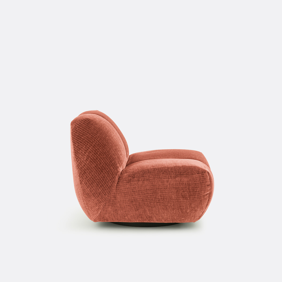 Sillón giratorio, pana vintage, Nuria terracota, LA REDOUTE INTERIEURS