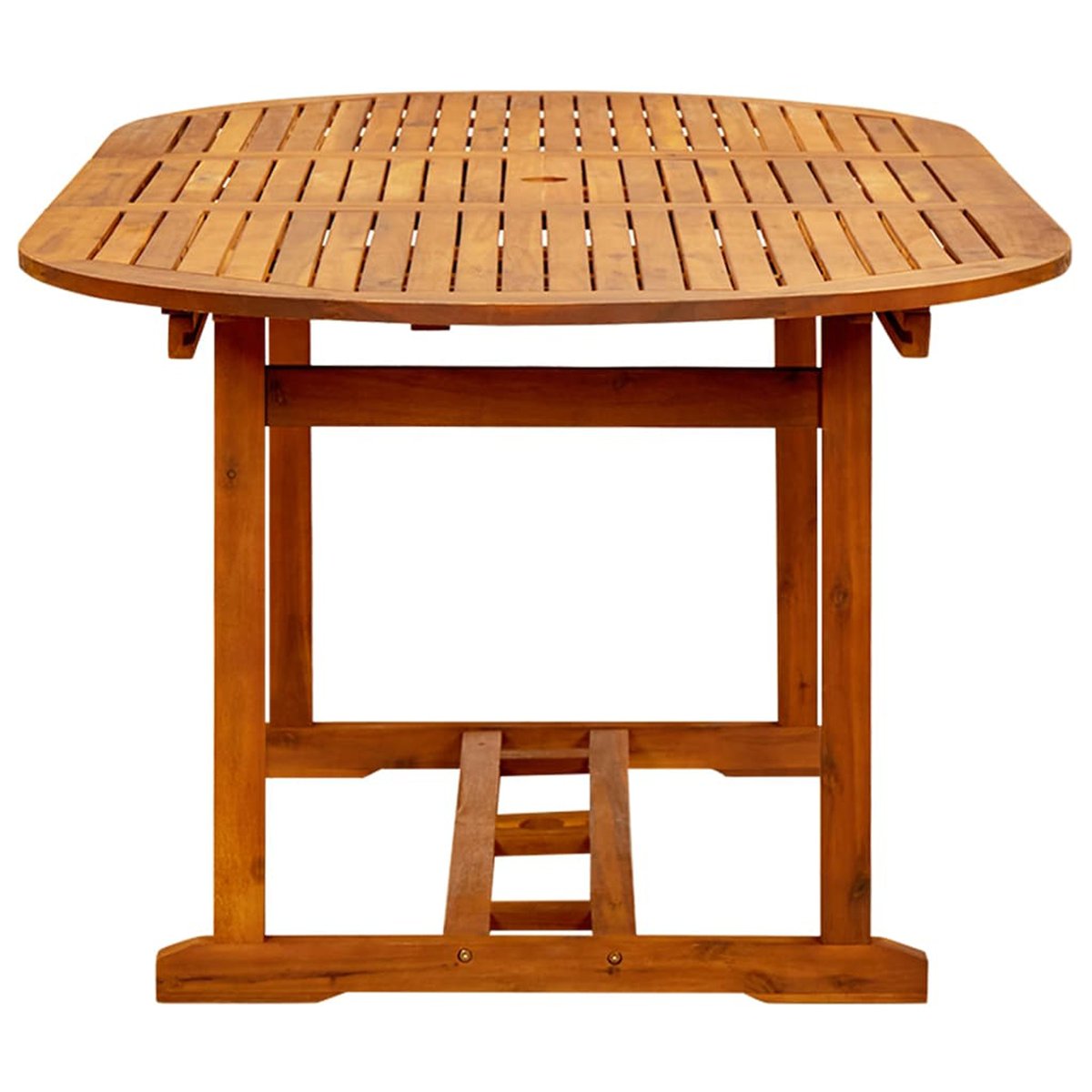 Table de jardin ovale en acacia marron foncé, HOME MAISON