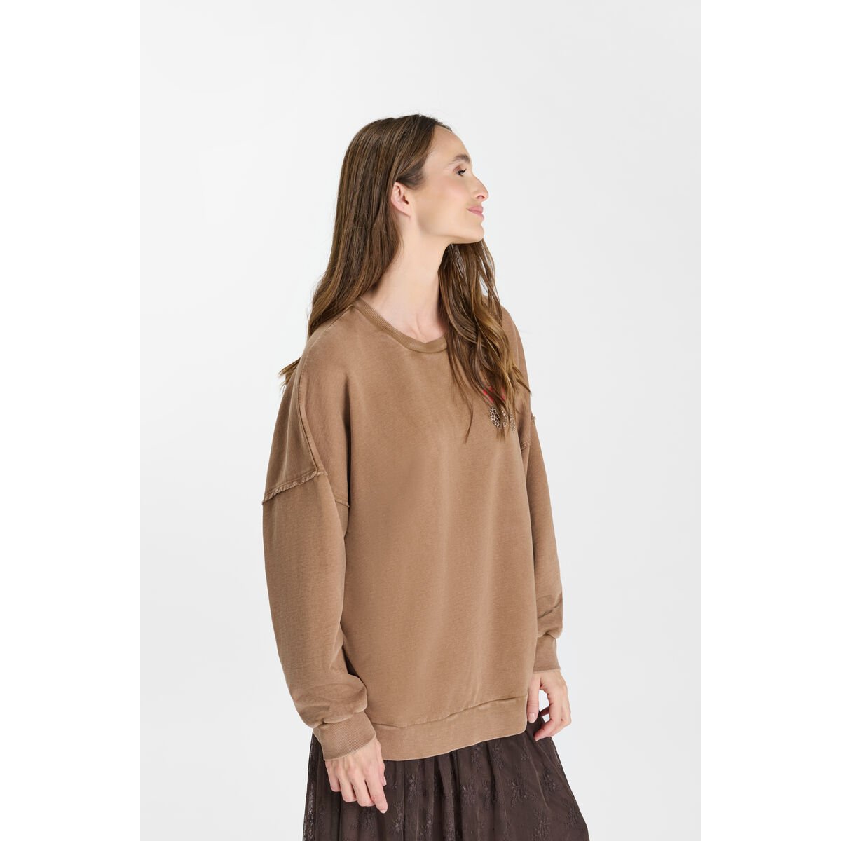 Sweat-Shirt MERY coffee, LE TEMPS DES CERISES