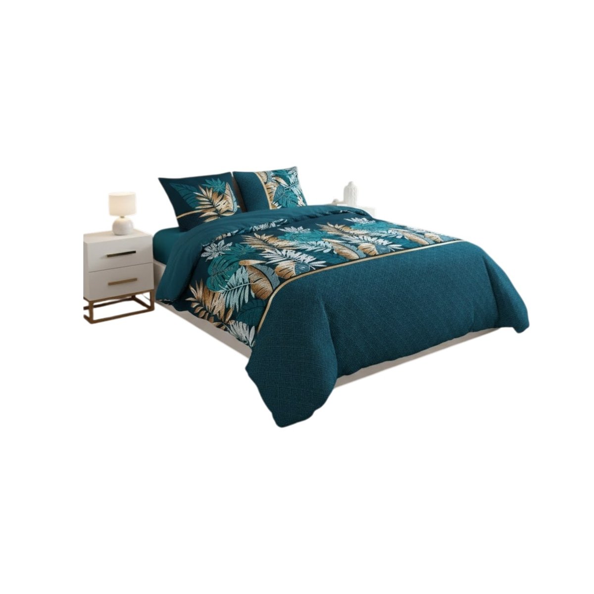 Parure de lit Exotique gris, EDEN