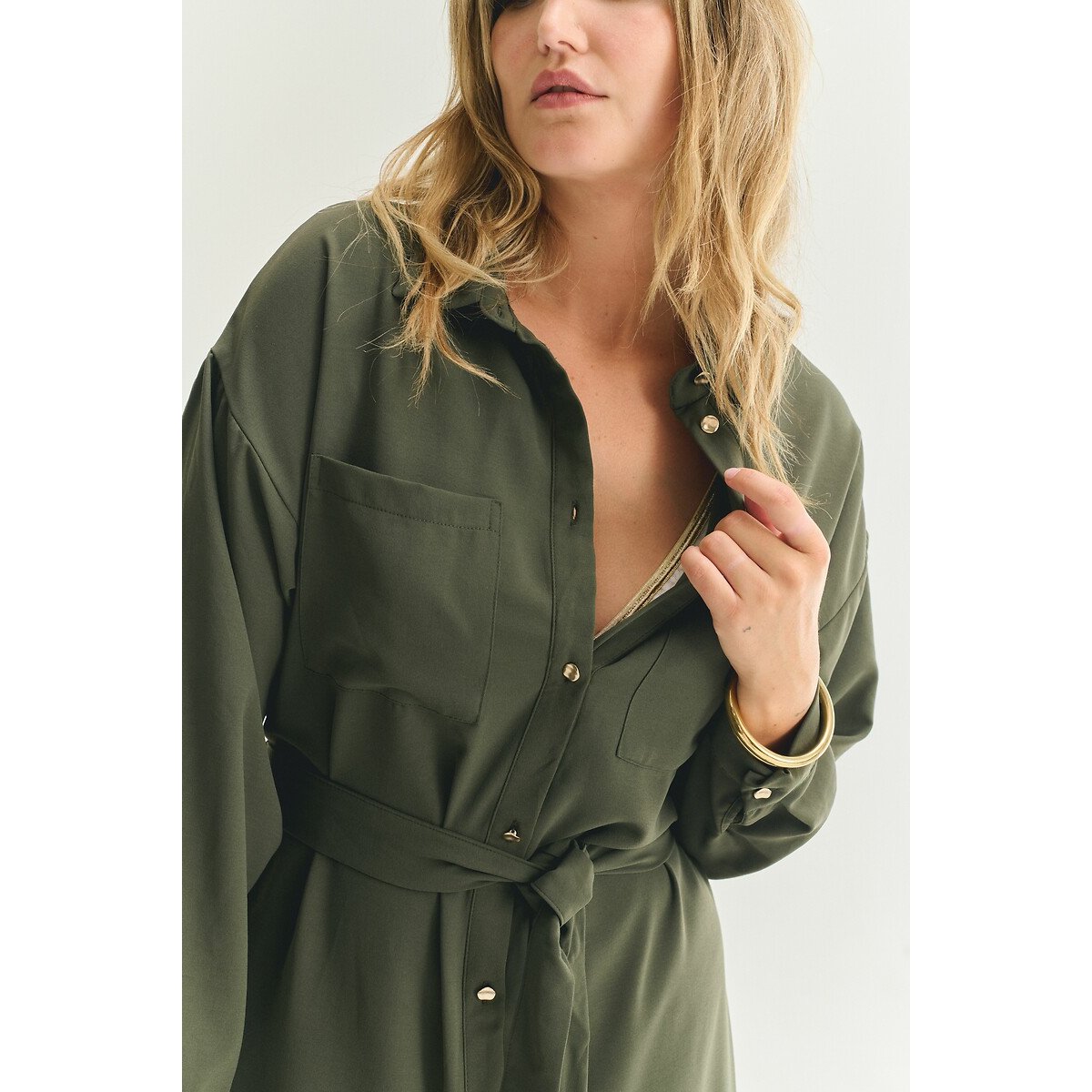 Ludivine Midi Dress khaki, ALMÉ
