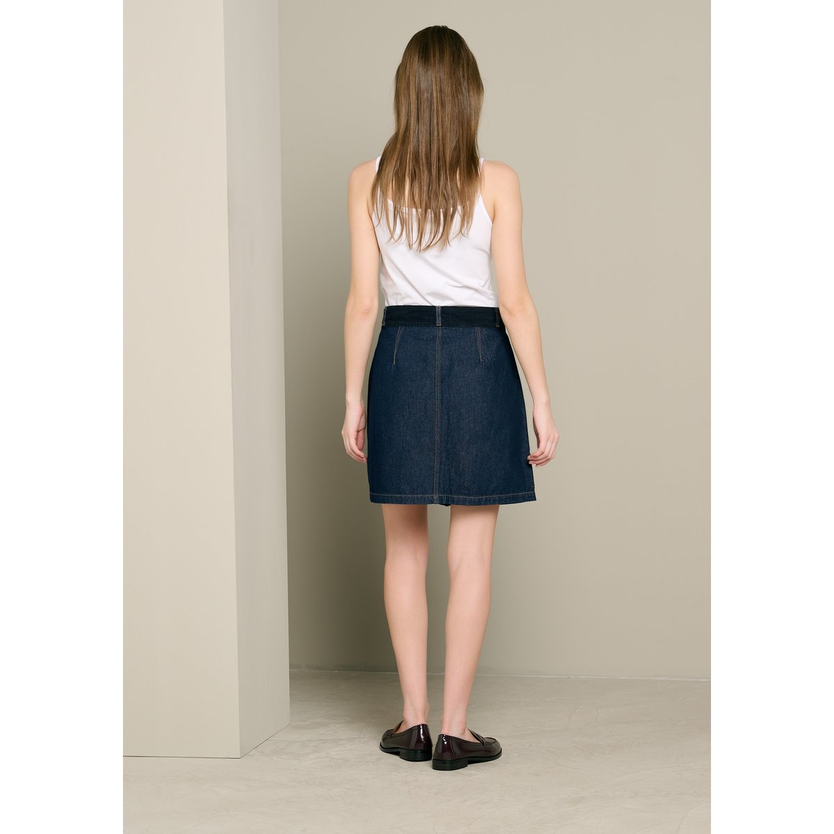 Mini-jupe en denim dark blue, LOLALIZA