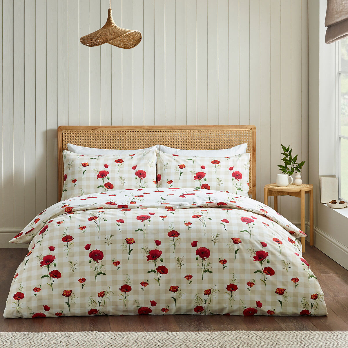 Poppy Floral Reversible Duvet Cover Set red, CATHERINE LANSFIELD