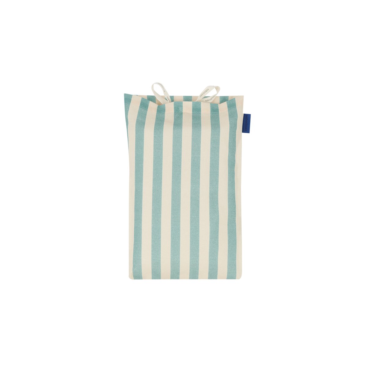 Housse de couette lit individuel Sheldon rayures turquoises, NOBODINOZ