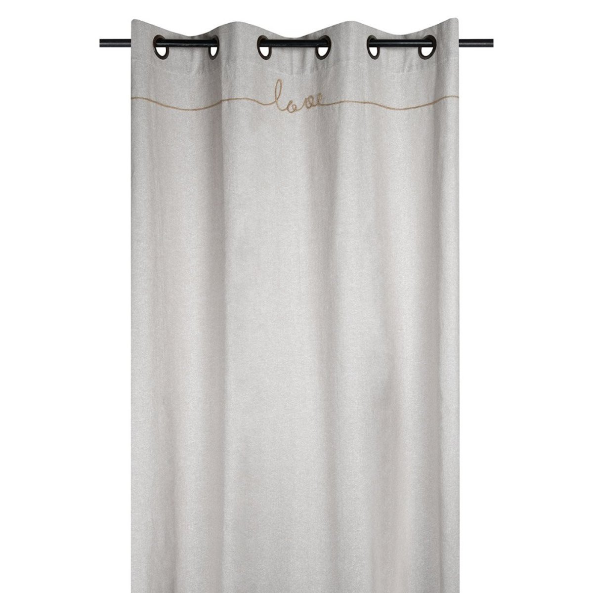 Rideau à œillets 140x260 Imagine coton beige, DECORATIE