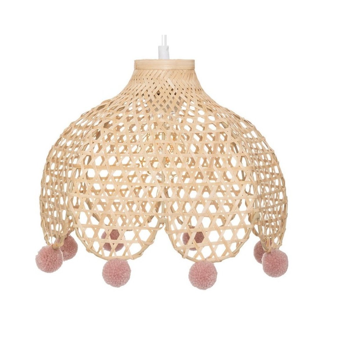 Suspension bambou campagne D28 beige, ATMOSPHERA