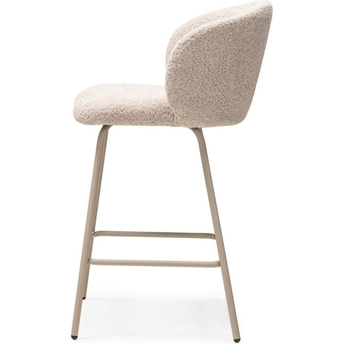 Tabouret de bar tissu collection LUEUR beige ton sur ton, RECOLLECTION