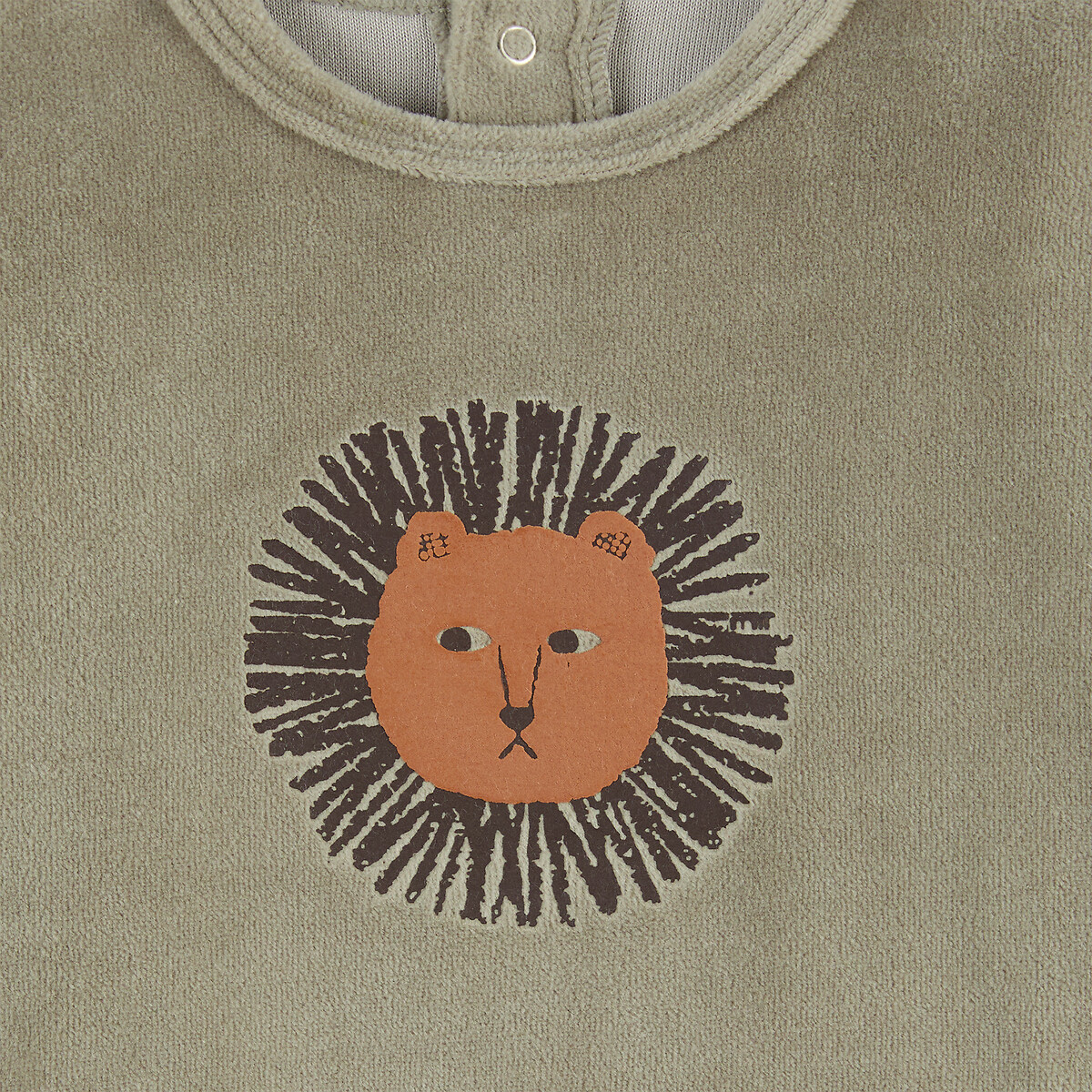 Lot de 2 pyjamas 2 pièces, en velours, avec pieds, motifs savane et animalier assortis, LA REDOUTE COLLECTIONS