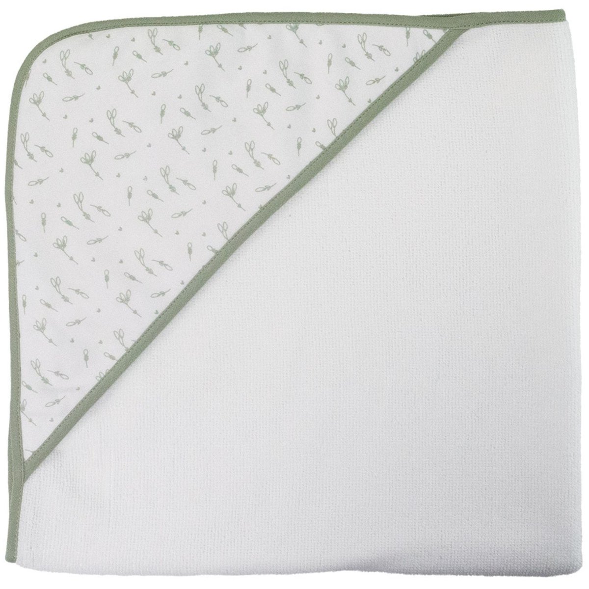 Lot de 2 capes de bain vert d'eau, blanc, TROIS KILOS SEPT