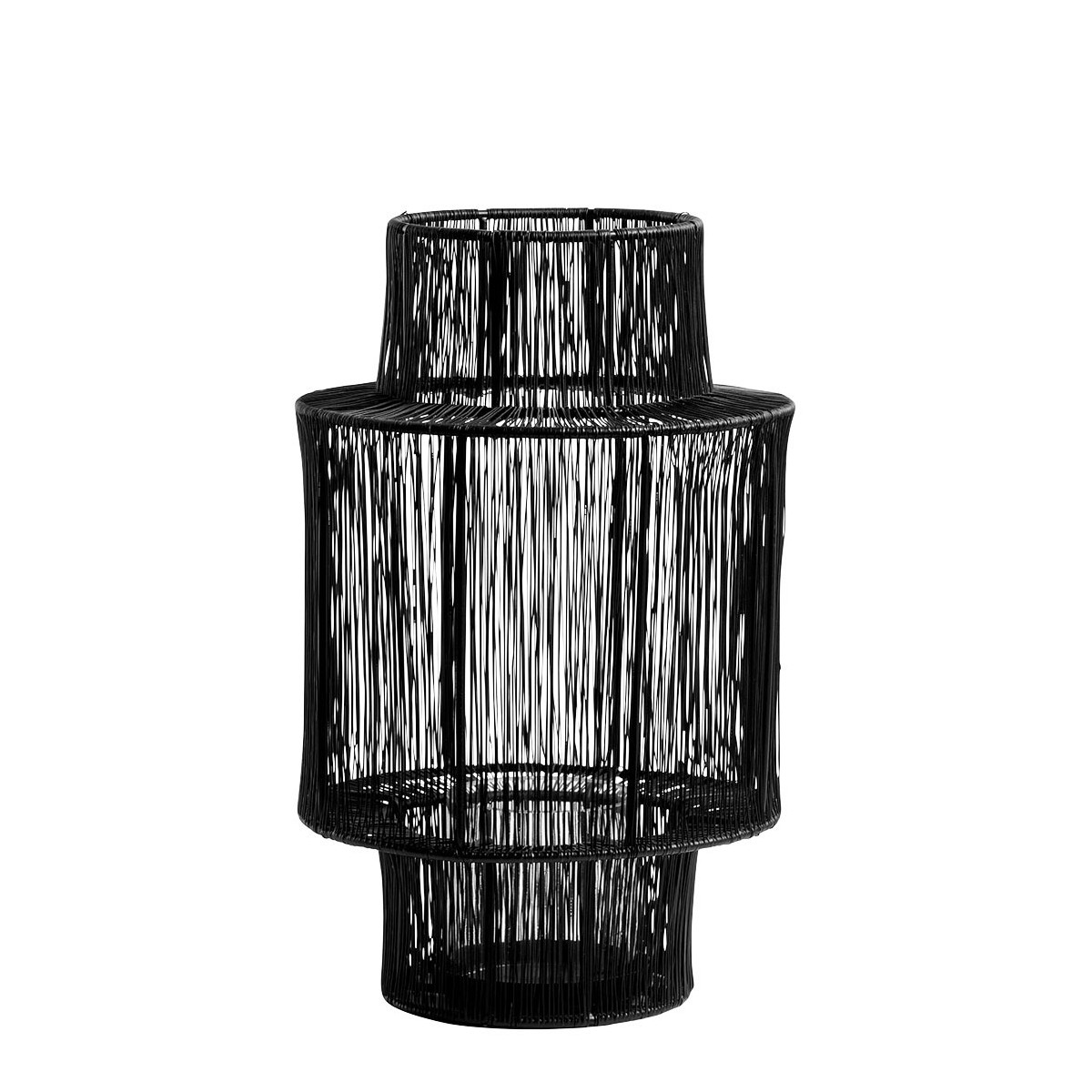 Lanterne en métal noir, BLANC D’IVOIRE
