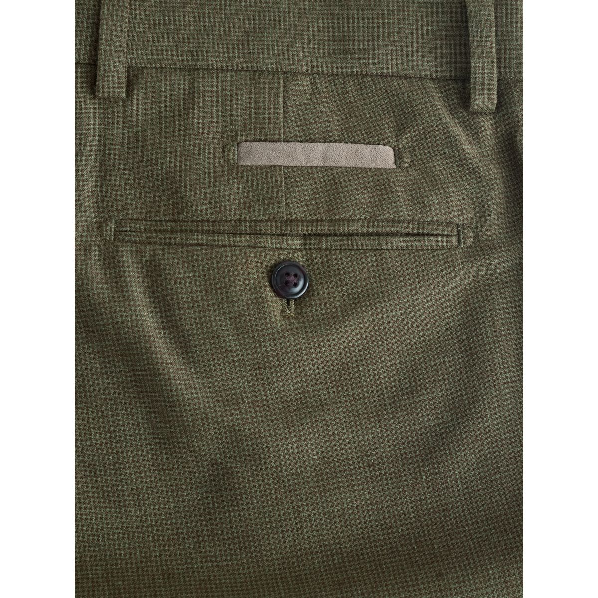Pantalon de costume standard en lin mélangé vert, NEXT