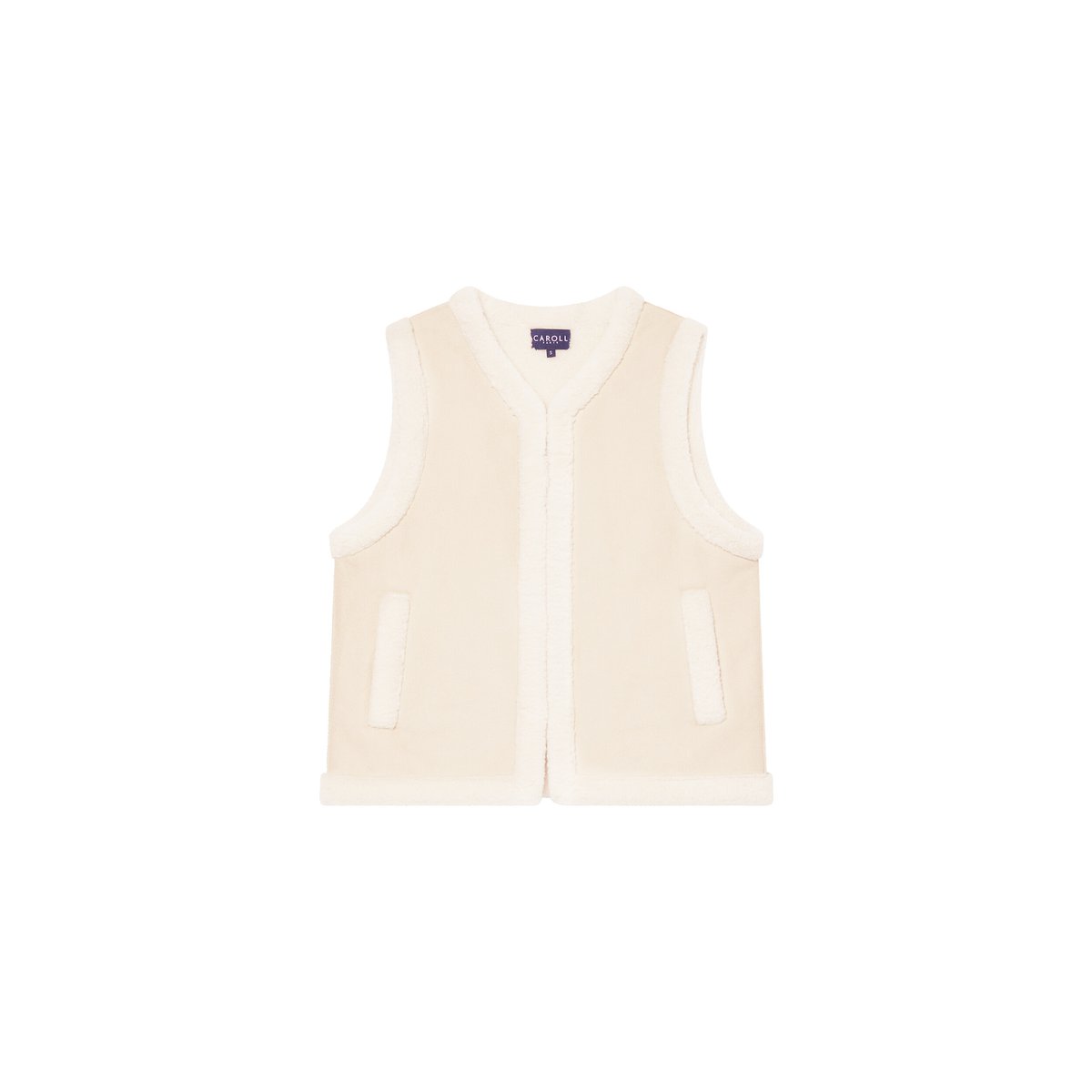 Veste courte droite VLOUP sable, CAROLL