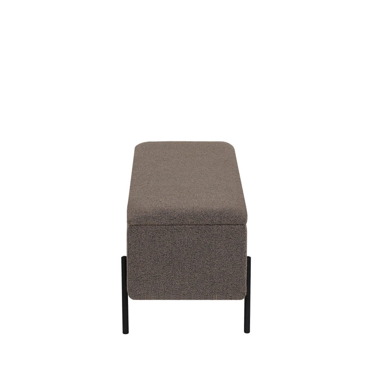 Banc coffre en tissu bouclette et métal L95cm- WATFORD marron glacé, HOUSE NORDIC