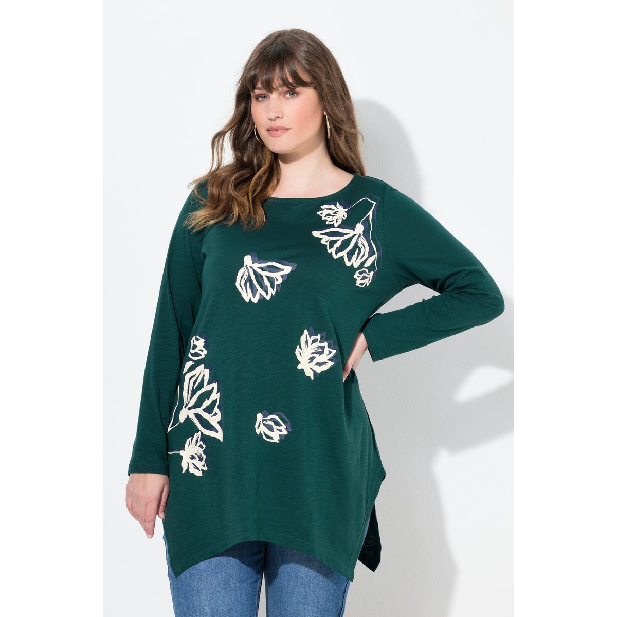 T-shirt en coton bio vert émeraude, ULLA POPKEN