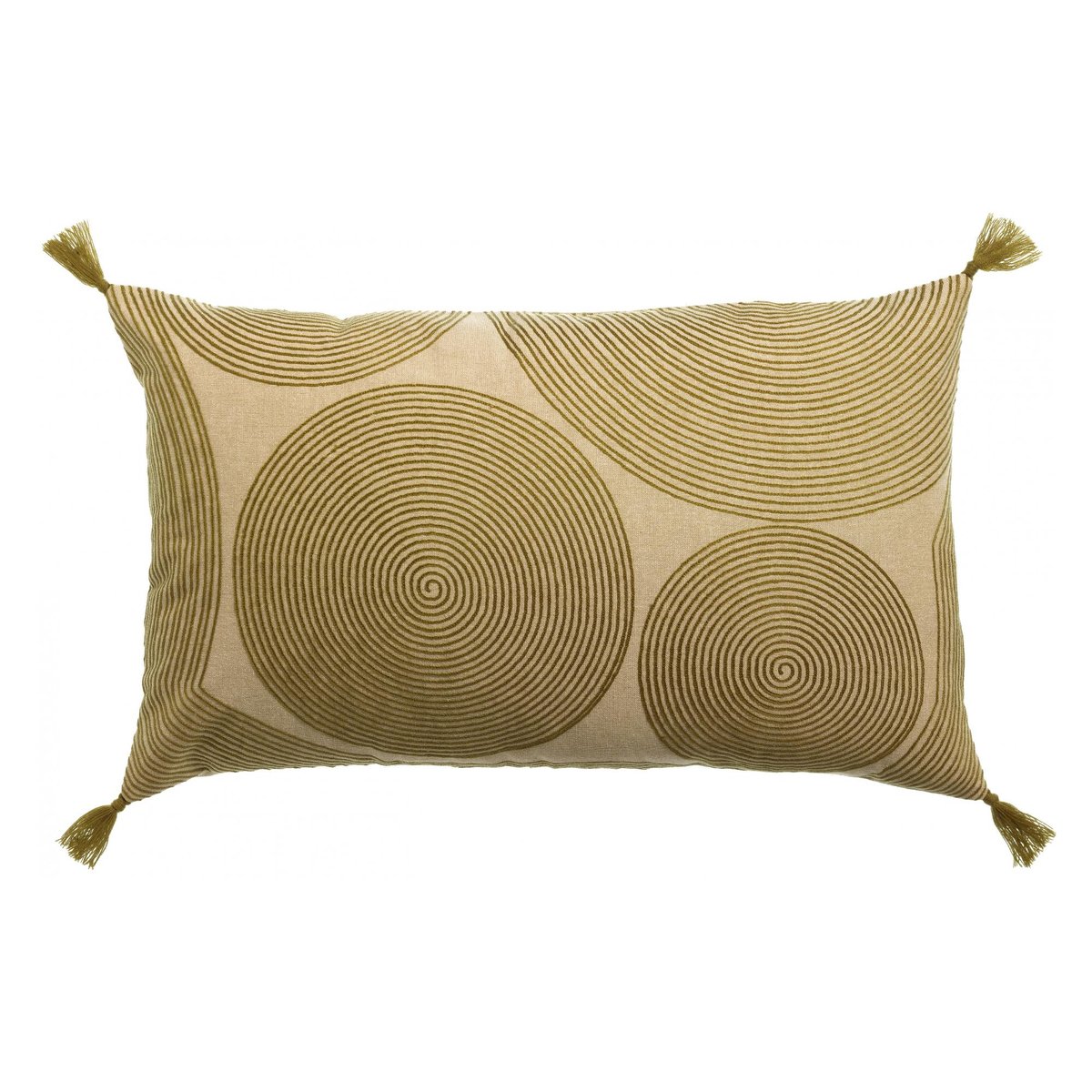 Coussin brodé Tito naturel, VIVARAISE