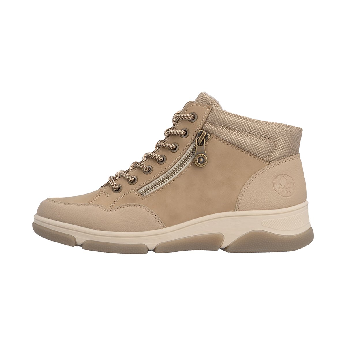 Basket Montante Cuir Rgd beige, RIEKER