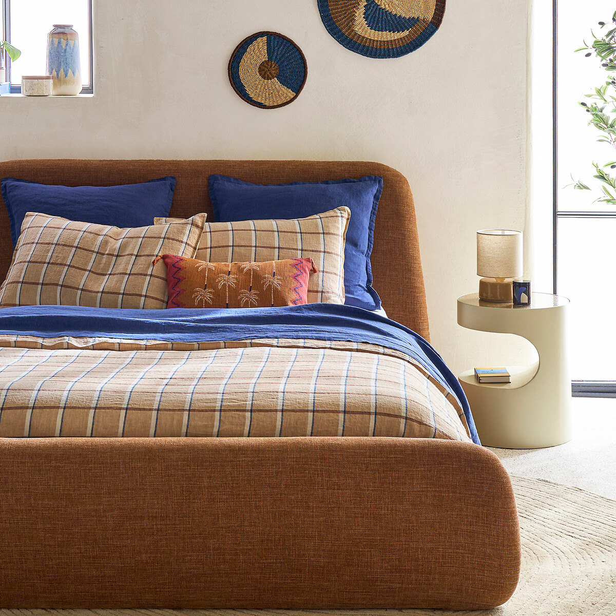 Mesita de noche metálica RIMEL beige , LA REDOUTE INTERIEURS