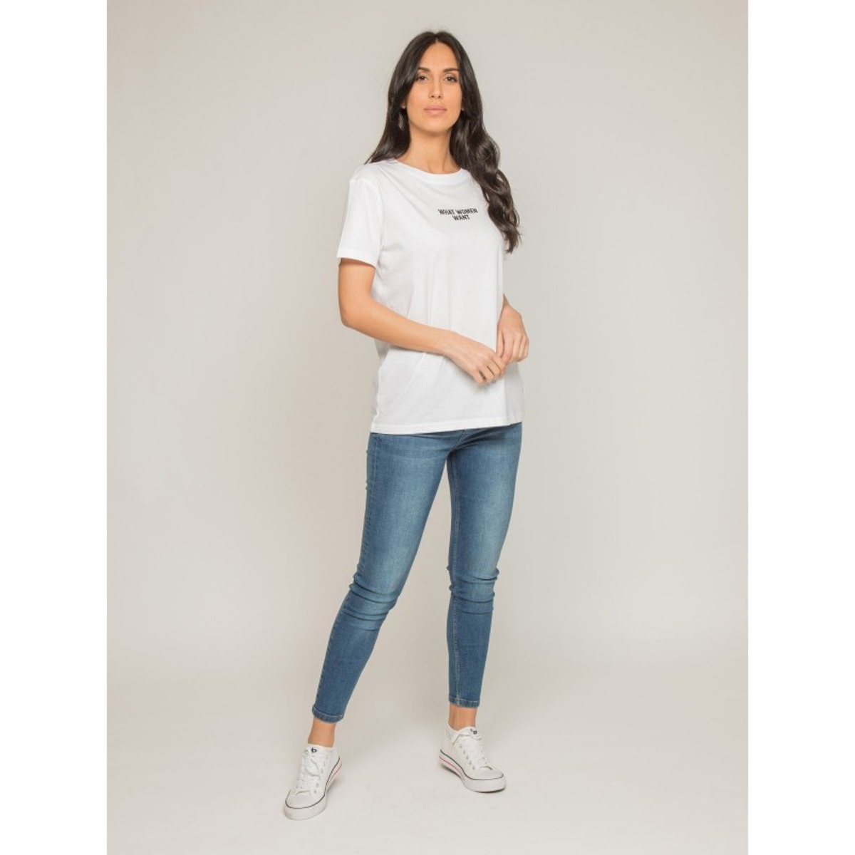 T-shirt Col Rond Message Fomerey blanc, DONA LISA