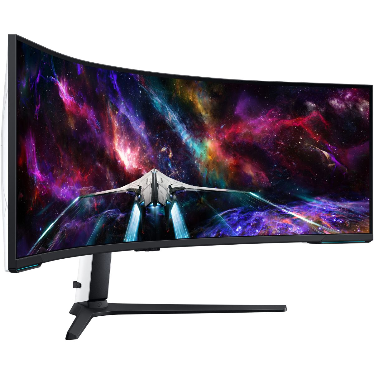 Ecran PC Gamer ODYSSEY G9NEO G95 57" Incurvé 1000R DUHD 240Hz VA MiniLED HDR 1000 AMD FreeSync couleur unique, SAMSUNG