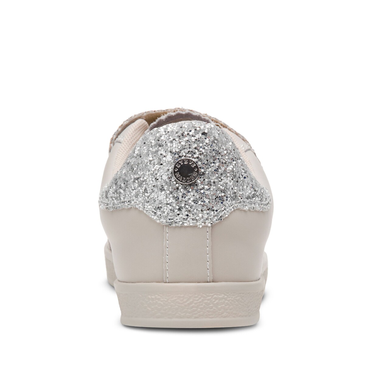 Sapatilhas com barra autoaderente, em pele, DAYBREAK branc/lantejoulas, STEVE MADDEN