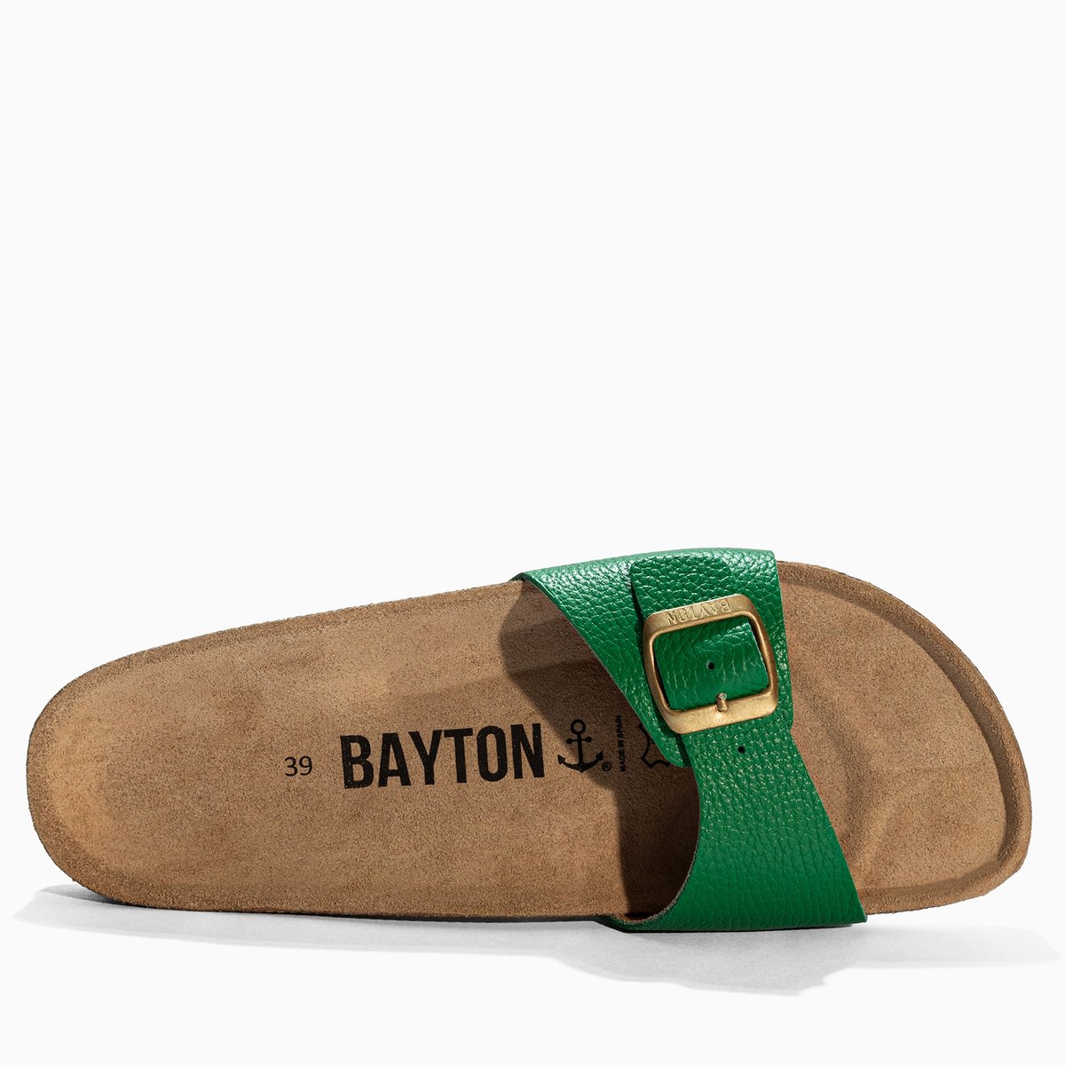 Sandales en cuir ZEPHYR vert, BAYTON